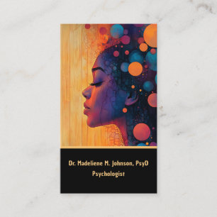 Künstlerische ätherische Silhouette Psychologin QR Visitenkarte