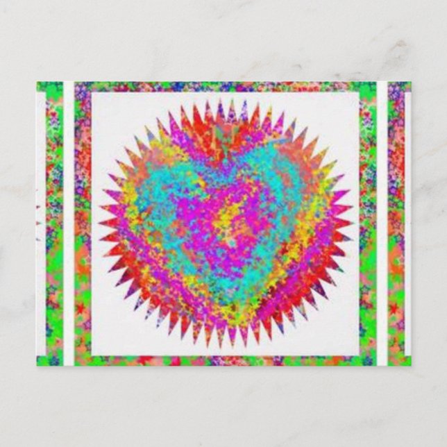 KÜNSTLERISCHE AUSDRUCKE: DIE FRAGE DES HERZES POSTKARTE (Vorderseite)