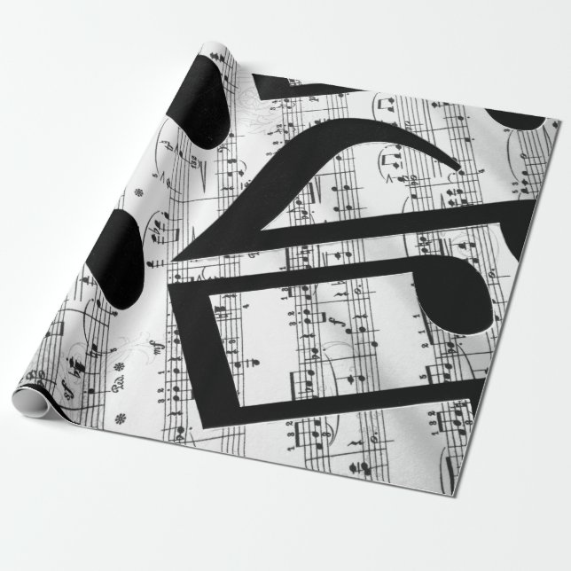 Künstlerische Blatt-Musik Geschenkpapier (Ungerollt)