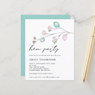 Künstlerische Blätter Hen Party Einladung
