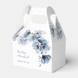 Künstlerische blaue Blumen Weiße Hochzeit Geschenkschachtel