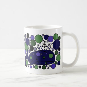 Künstlerische blaue Pottwal-abstrakte Kunst Tasse