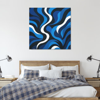 Künstlerische blaue Wanddekoration Leinwanddruck