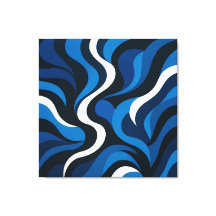 Künstlerische blaue Wanddekoration