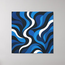 Künstlerische blaue Wanddekoration Leinwanddruck