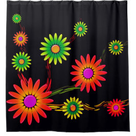 Künstlerische Blume Duschvorhang