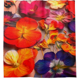 Künstlerische Blume Duschvorhang
