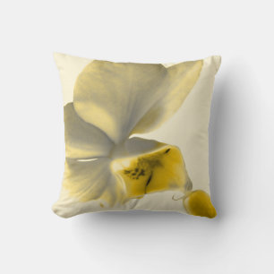 Künstlerische Blume in Gelb Kissen