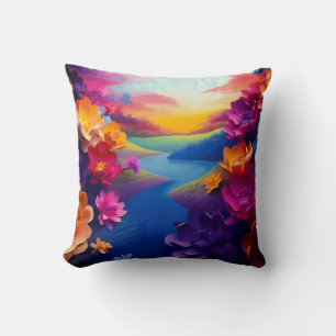 Künstlerische Blume Kissen