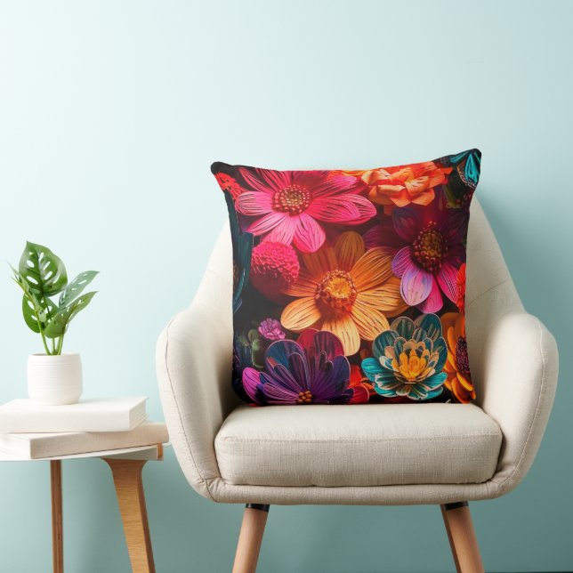 Künstlerische Blume Kissen (Stuhl )