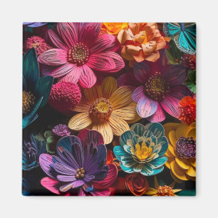 Künstlerische Blume Magnet