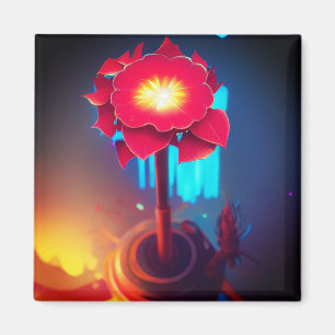 Künstlerische Blume Magnet