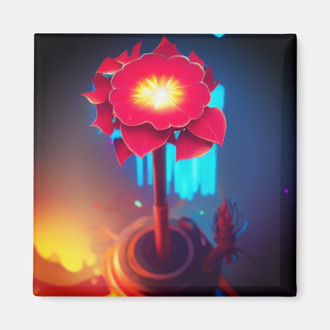 Künstlerische Blume Magnet (Vorne)