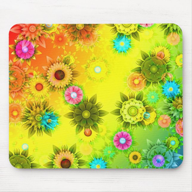 Künstlerische Blume Mousepad (Vorne)