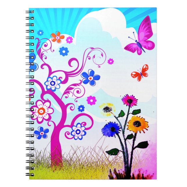 Künstlerische Blume Notizblock (Vorderseite)