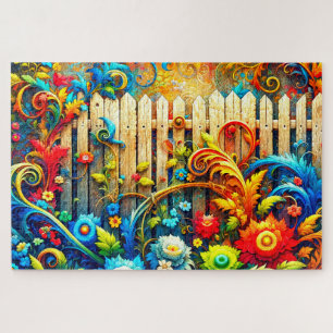 Künstlerische Blume Puzzle