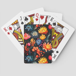 Künstlerische Blume Spielkarten