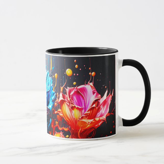 Künstlerische Blume Tasse (Rechts)