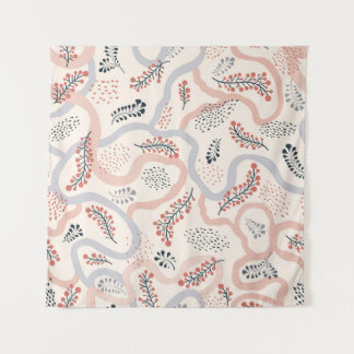 Künstlerische Blumenmuster, dekorative Herbstdekor Wandteppich