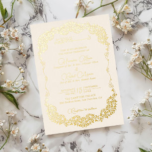 Künstlerische Botanische Florale Paisley Muslim Ho Folieneinladung