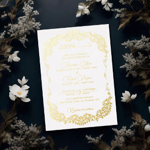 Künstlerische Botanische Florale Paisley-Muslim-Ho Folieneinladung