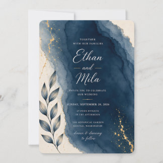 Künstlerische botanische Hochzeitseinladung Einladung