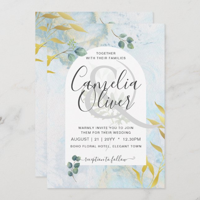 Künstlerische botanische Vegetation (Vorne/Hinten)