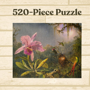 Künstlerische brasilianische Kattelya Orchid und 3 Puzzle