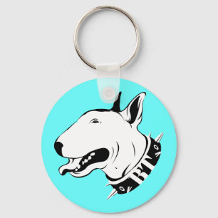 Künstlerische Bull Terrier Hunde Züchtung Design Schlüsselanhänger