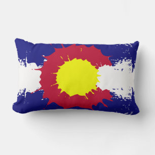 Künstlerische Colorado Fahne Spritzer Kissen
