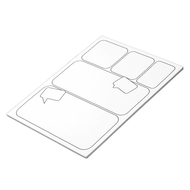 Künstlerische Comicen - Vorlagen der Blanken Leist Notizblock (angewinkelt)