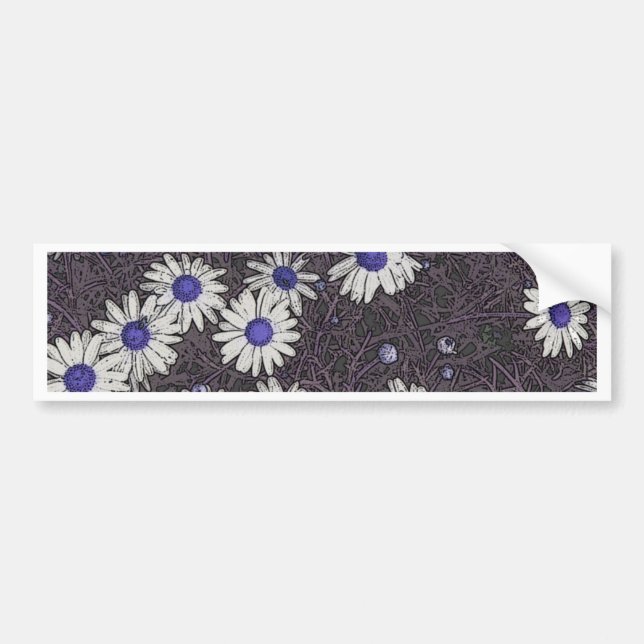 Künstlerische Daisies Autoaufkleber (Vorne)