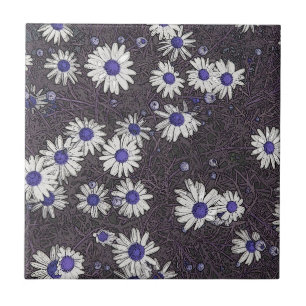 Künstlerische Daisies Fliese