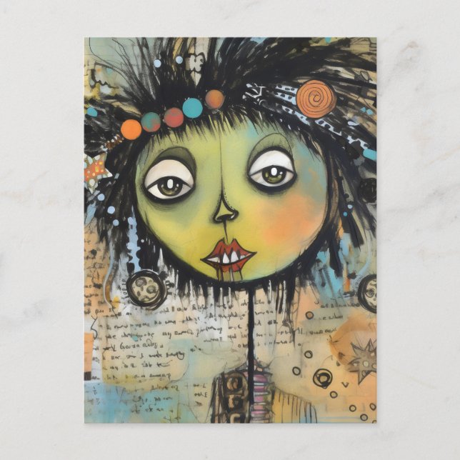 Künstlerische Damen 7 Postkarte (Vorderseite)