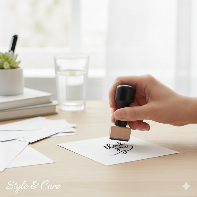 Künstlerische Dankbarkeit Rubber Briefmarke in 1 Z Gummistempel (Artistic Thank You Rubber Stamp in 1 Inch Size)