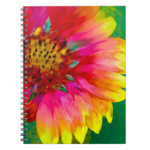 Künstlerische Darstellung der Indian Blanket Blume Notizblock