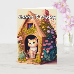 Künstlerische Darstellung von Kitty Cat Illustrati Karte