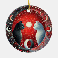Künstlerische Darstellung von Yin und Yang Cats