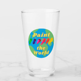 Künstlerische Designer Paint the World Glas