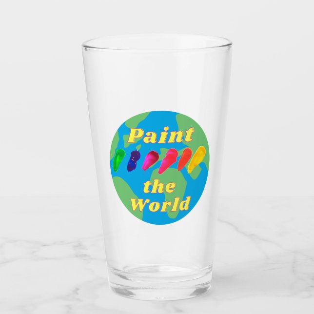 Künstlerische Designer Paint the World Glas (Vorderseite)
