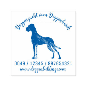 Künstlerische Doggen-Zuchtstempel Permastempel