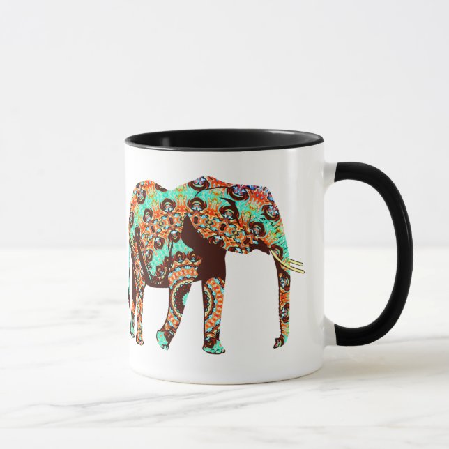Künstlerische Elefantencoffee-Tasse Tasse (Rechts)