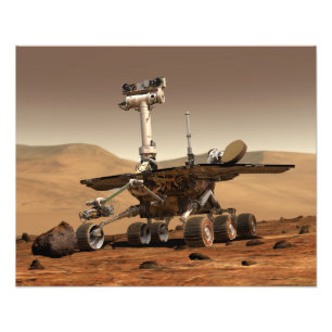 Künstlerische Endition von Mars Rover Fotodruck