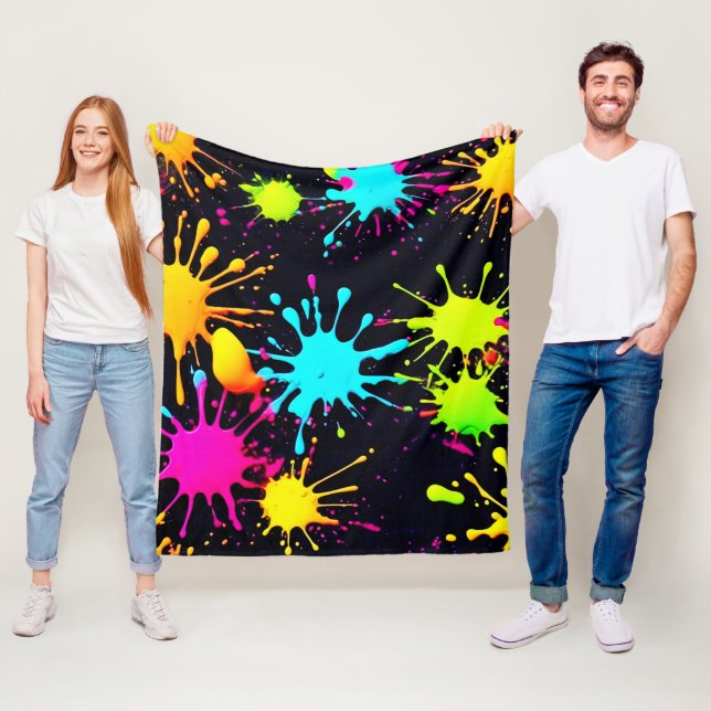 Künstlerische Farbburst mit treibender Farbe Fleecedecke (Beispiel)