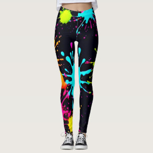 Künstlerische Farbburst mit treibender Farbe Leggings