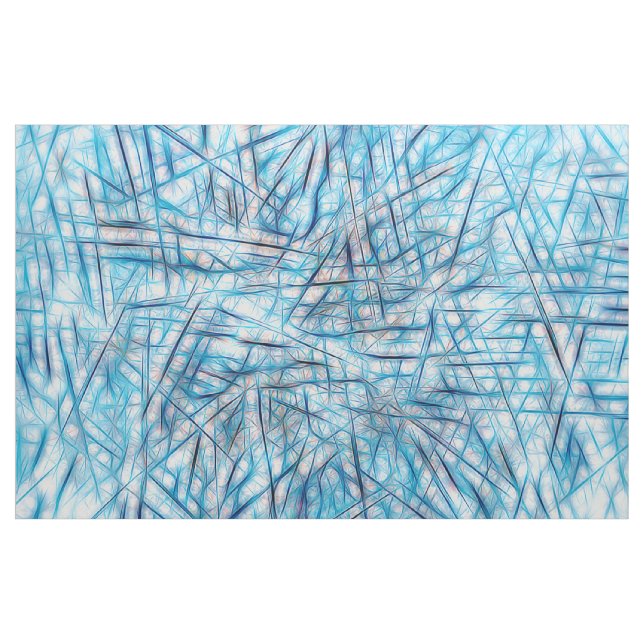 Künstlerische Farbe Blau Pink Abstrakt Stoff (Yard (91,4 cm))