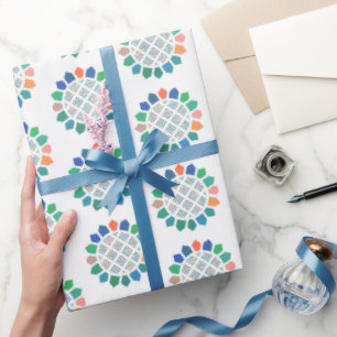 Künstlerische Farbsonnenblumen Geschenkpapier