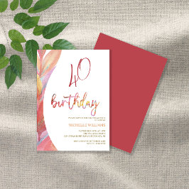 Künstlerische Federn Wasserfarben Kunst Einladung