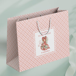 Künstlerische Feen-Girl-Blush-Blumen-Geschenktüte  Große Geschenktüte