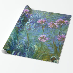 Künstlerische feine Kunst-Blumen durch Monet Geschenkpapier